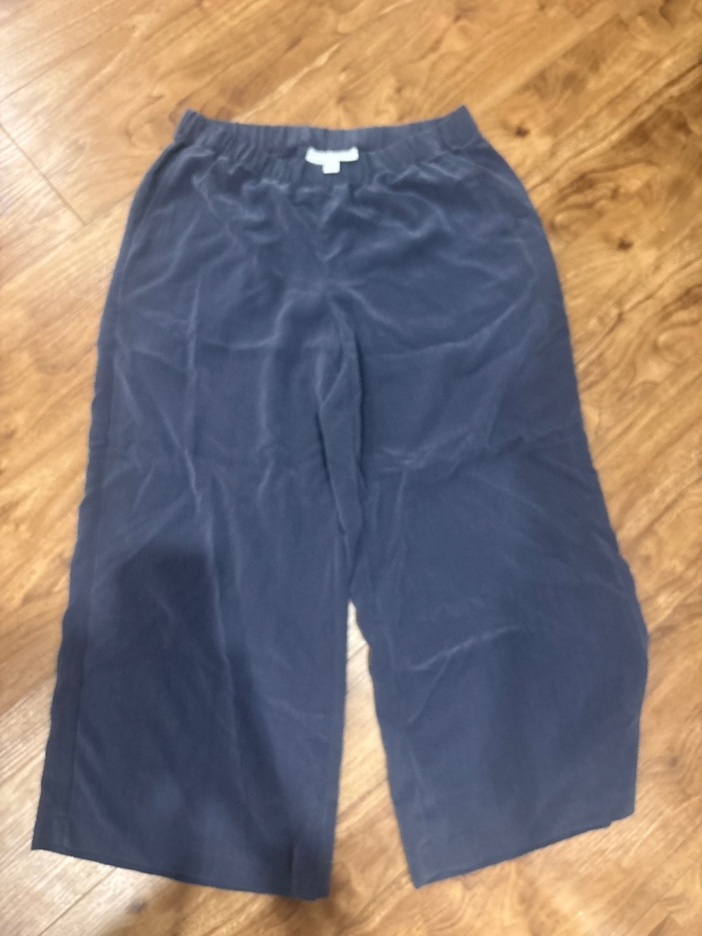 J.Jill Pure Jill Wide Leg Cropped Pants XS Sand Washed Tencel Pull On Lounge